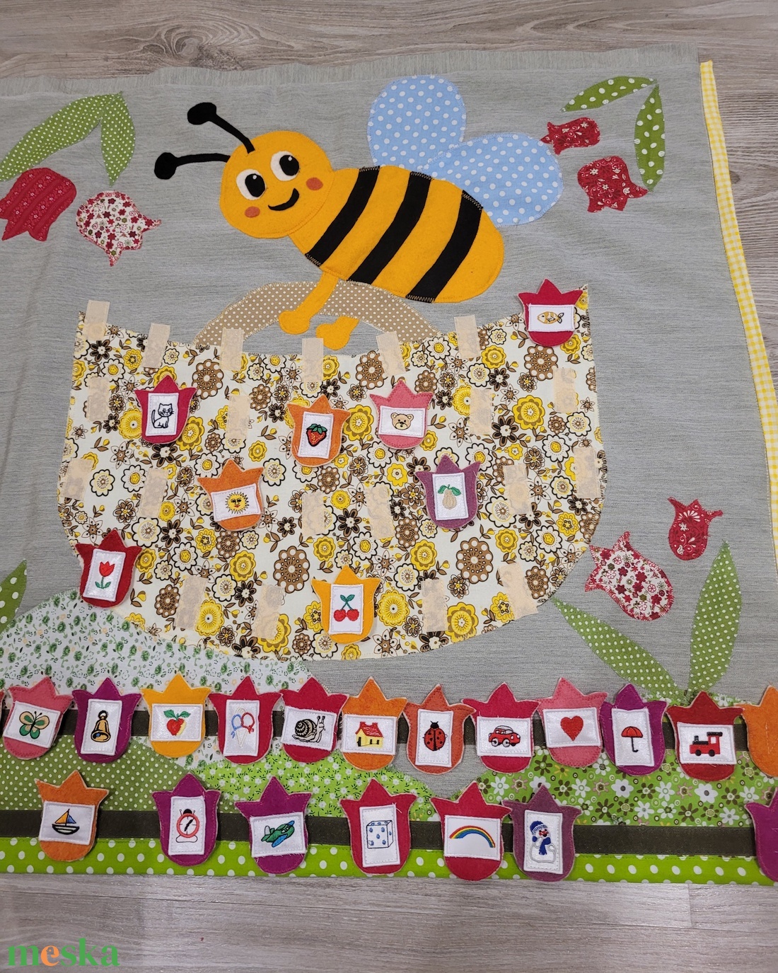 Óvodai napostábla és Óvodai folyamatos tízórait jelölő textiltábla.  - játék & sport - ovis felszerelés - óvodai jelek - Meska.hu