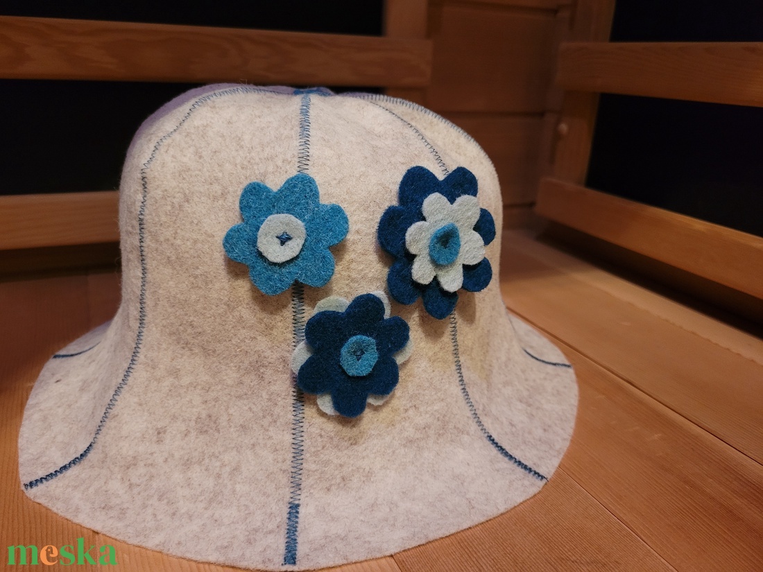  Sapka a szaunázás szerelmeseinek Szauna sapka gyapjú filc - ruha & divat - sál, sapka, kendő - sapka - Meska.hu