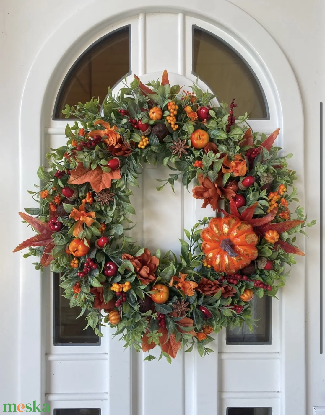 Őszi kopogtató - otthon & életmód - dekoráció - ajtó- és ablak dekoráció - ajtódísz & kopogtató - Meska.hu