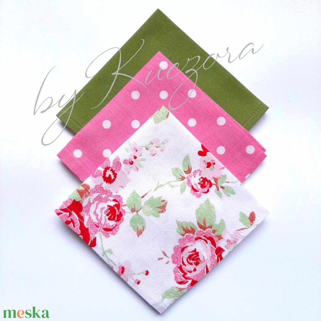 Textil zsebkendő szett, öko zsebkendő szett - rózsás, pöttyös M méret - szépségápolás - textil zsebkendő - Meska.hu Textil zsebkendő szett, öko zsebkendő szett - rózsás, pöttyös M méret - szépségápolás - textil zsebkendő - Meska.hu