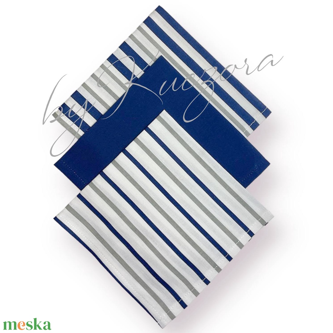 Textil zsebkendő szett, öko zsebkendő szett - sötétkék, fehér, szürke csíkos M méret - szépségápolás - textil zsebkendő - Meska.hu Textil zsebkendő szett, öko zsebkendő szett - sötétkék, fehér, szürke csíkos M méret - szépségápolás - textil zsebkendő - Meska.hu