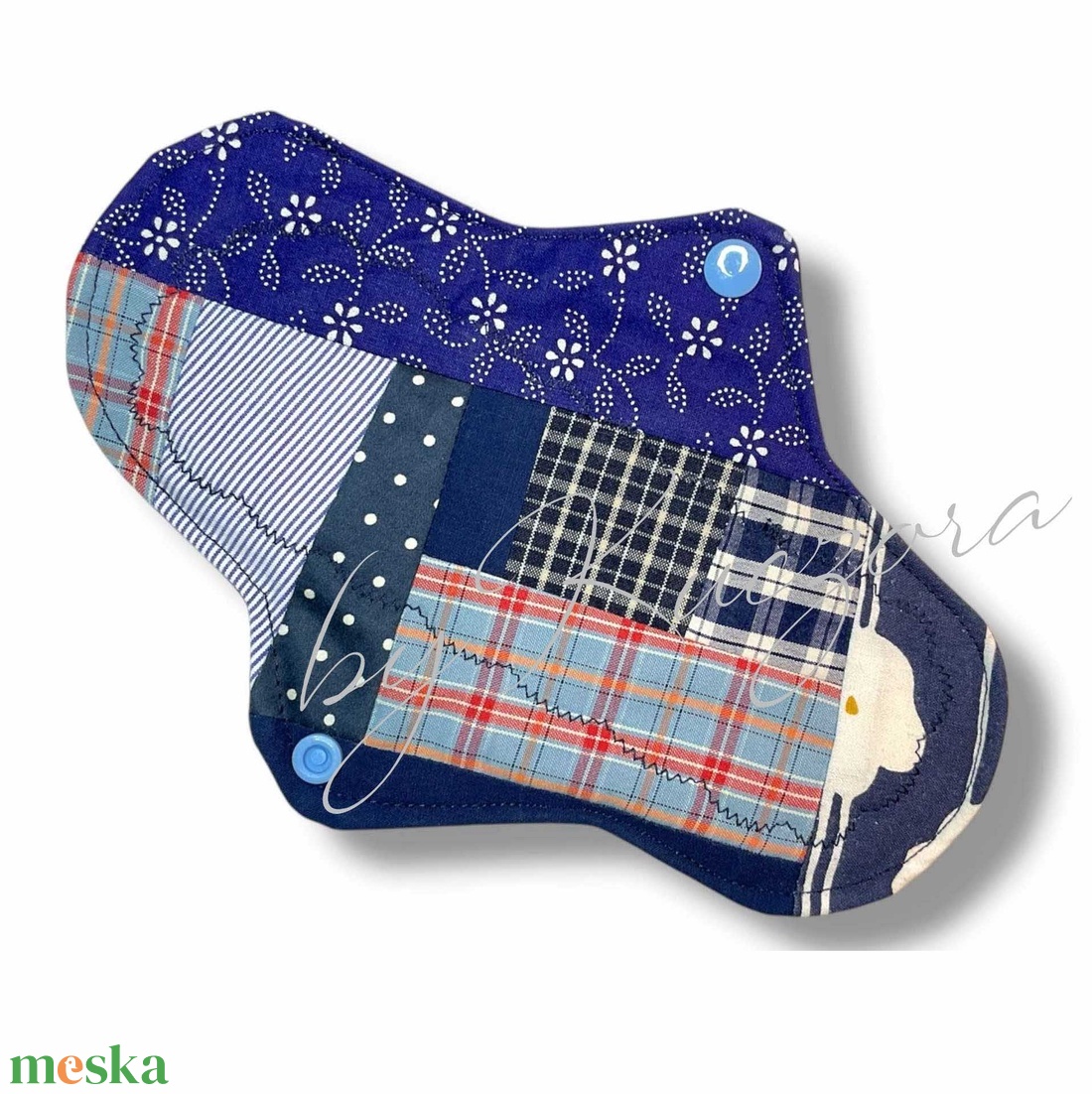 22 cm-es mosható női betét, intim betét, menstruációs betét - kék színvilágú - szépségápolás - intim higiénia - intimbetét - Meska.hu 22 cm-es mosható női betét, intim betét, menstruációs betét - kék színvilágú - szépségápolás - intim higiénia - intimbetét - Meska.hu