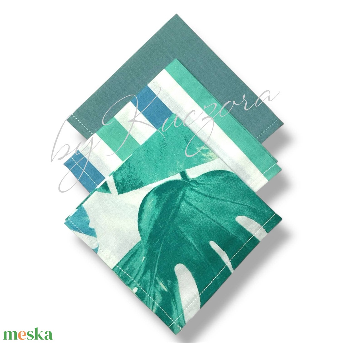 Textil zsebkendő szett, öko zsebkendő szett - türkiz, kék, pálmalevél, trópusi - S méret - szépségápolás - textil zsebkendő - Meska.hu Textil zsebkendő szett, öko zsebkendő szett - türkiz, kék, pálmalevél, trópusi - S méret - szépségápolás - textil zsebkendő - Meska.hu