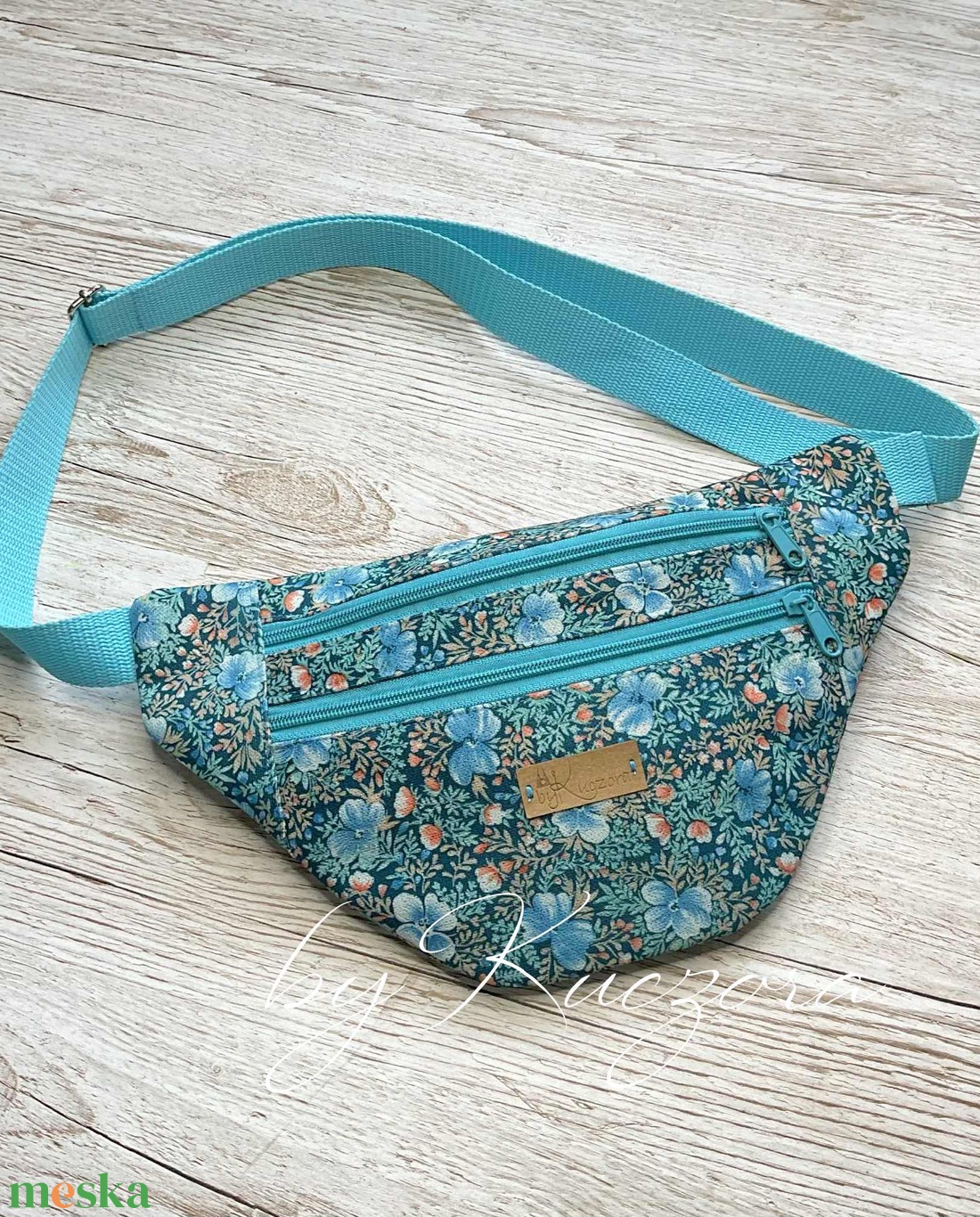 Virágmintás övtáska / crossbody táska türkiz - táska & tok - övtáska - Meska.hu Virágmintás övtáska / crossbody táska türkiz - táska & tok - övtáska - Meska.hu