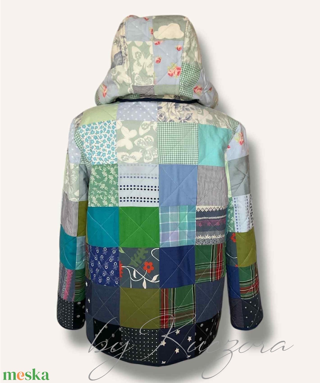 Patchwork kabát  egyedi, kézzel készült darab - ruha & divat - női ruha - kabát - Meska.hu