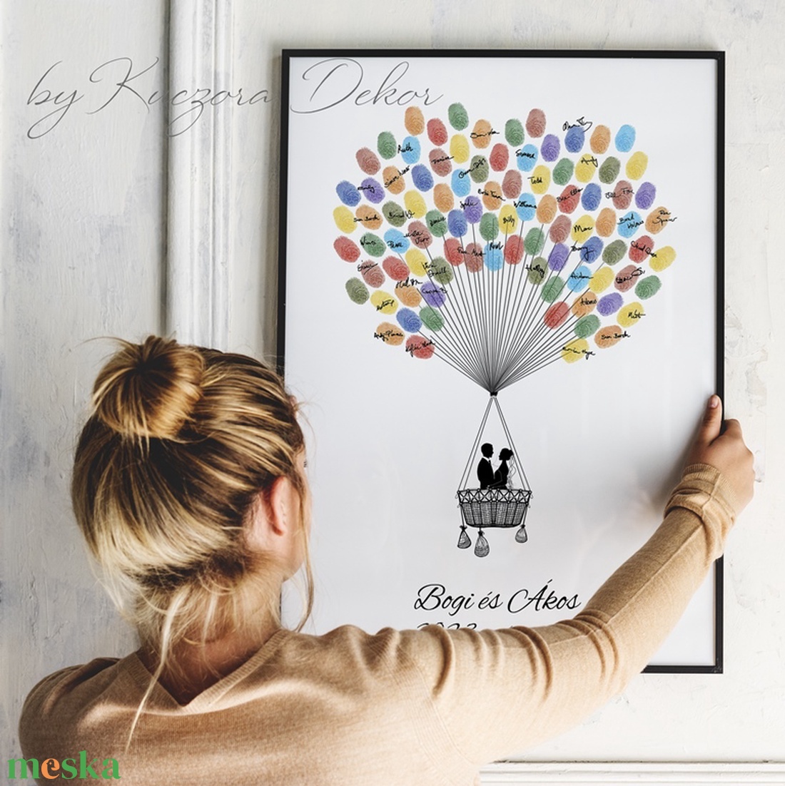 Ujjlenyomat vendégkönyv - Hőlégballon - esküvő - emlék & ajándék - vendégkönyv - Meska.hu Ujjlenyomat vendégkönyv - Hőlégballon - esküvő - emlék & ajándék - vendégkönyv - Meska.hu