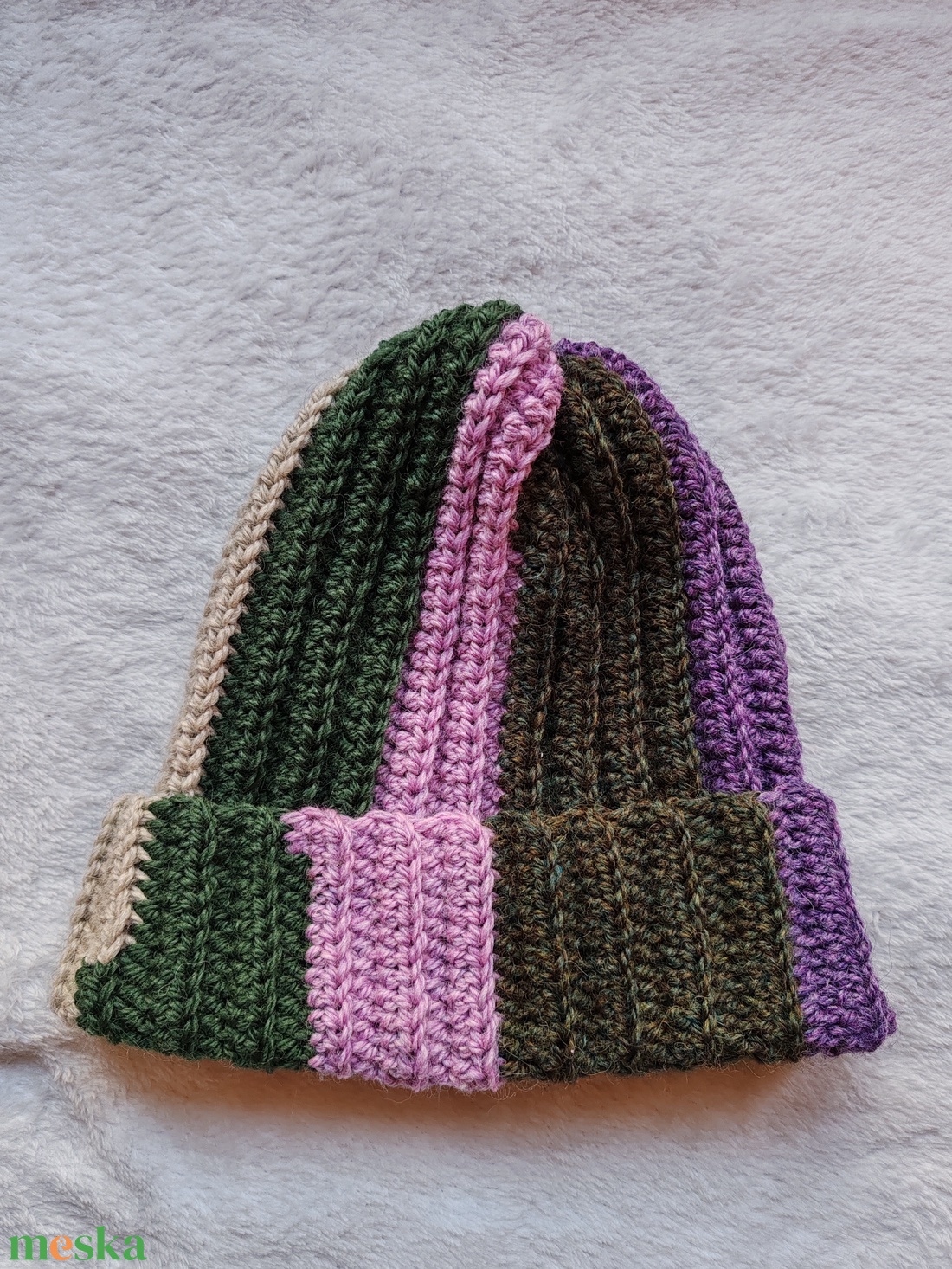 Horgolt beanie - ruha & divat - sál, sapka, kendő - sapka - Meska.hu