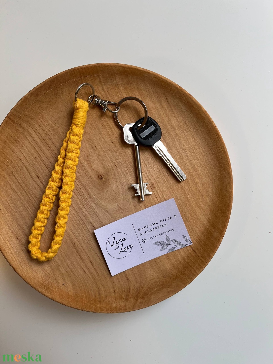 Makramé kulcstartó � 20 cm - táska & tok - kulcstartó & táskadísz - kulcstartó - Meska.hu