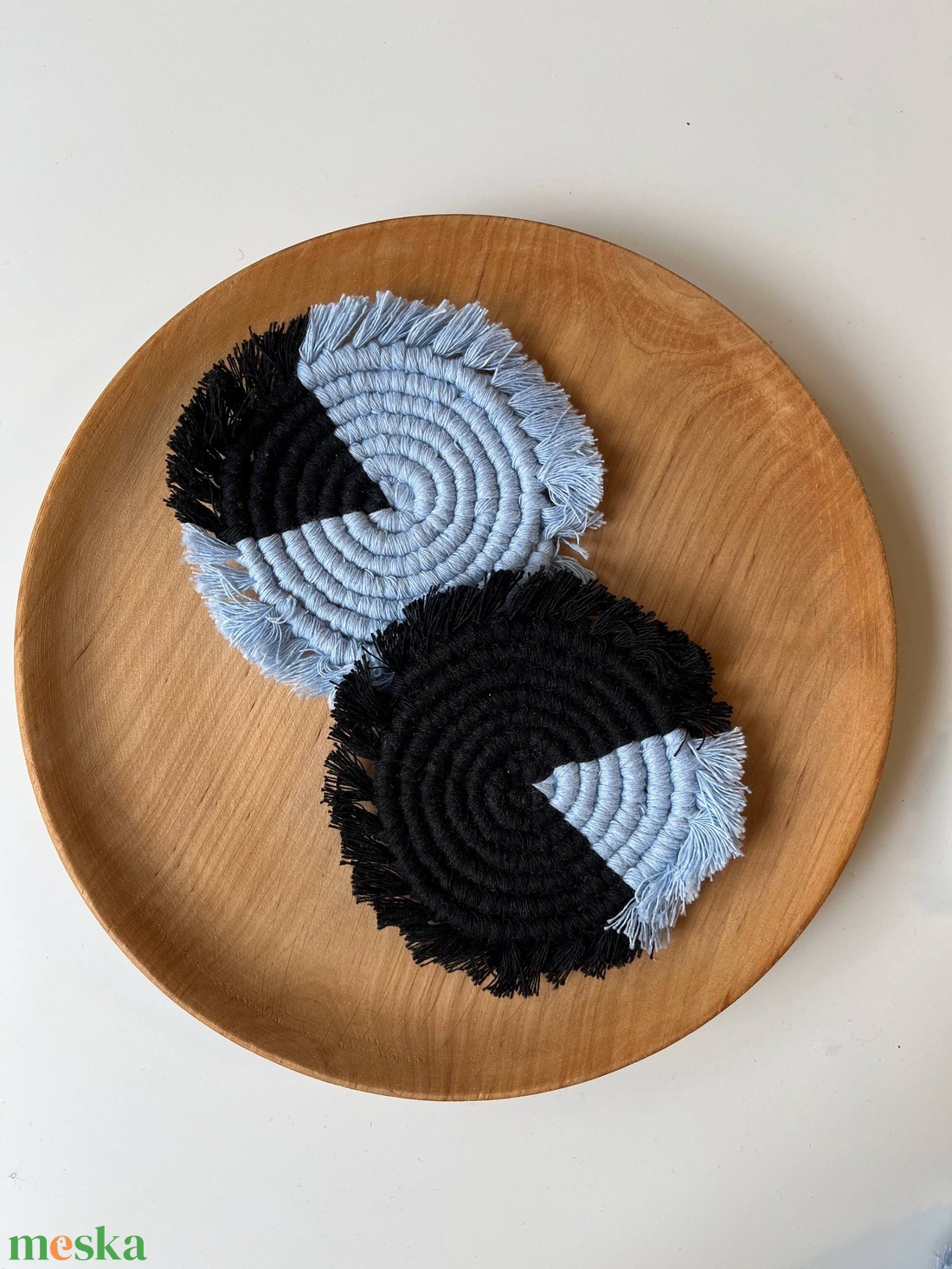 Kézzel készült makramé poháralátétek - otthon & életmód - konyhafelszerelés, tálalás - tálalás - tányér- és poháralátét - Meska.hu