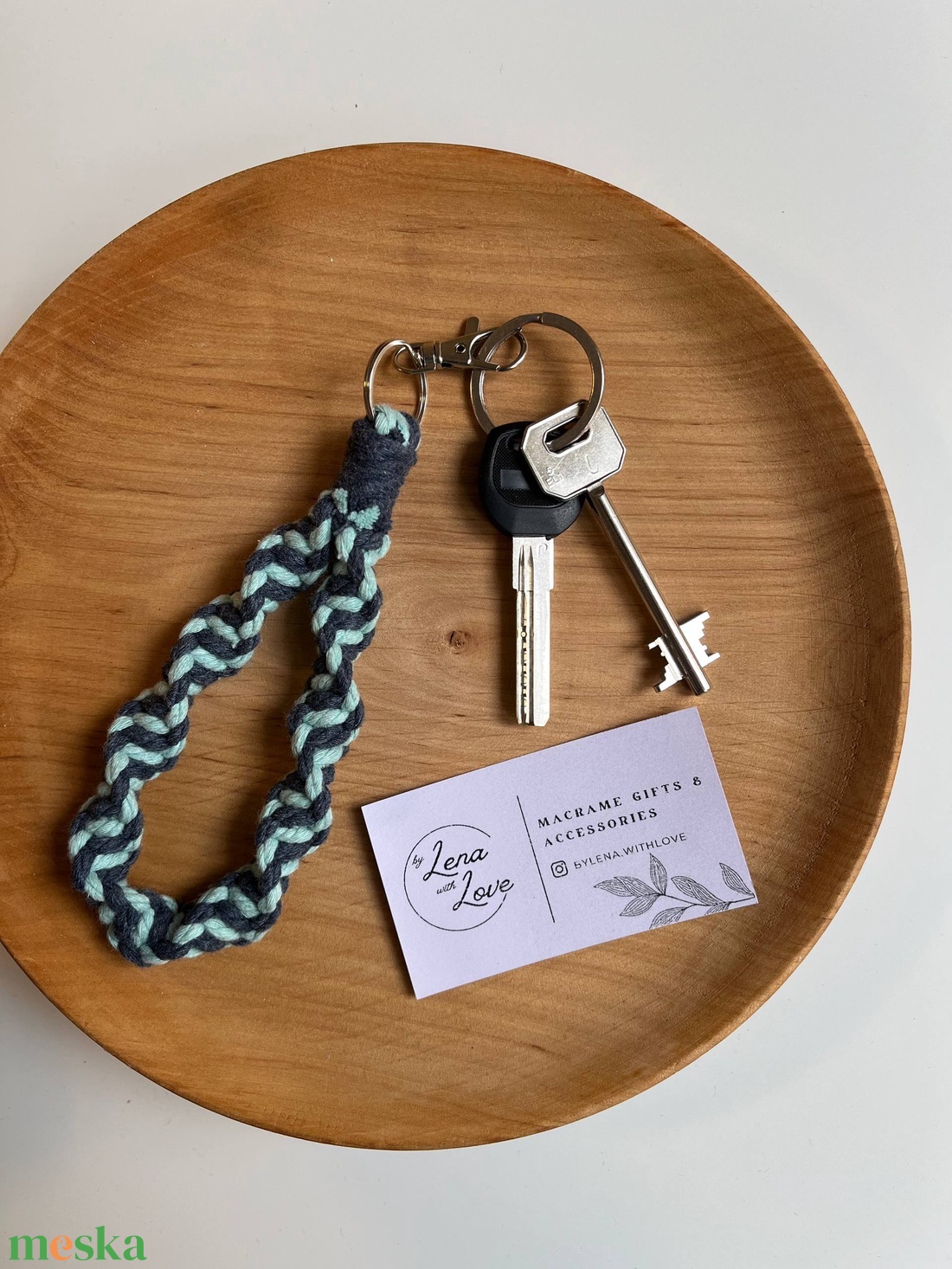 Makramé kulcstartó � 20 cm - táska & tok - kulcstartó & táskadísz - kulcstartó - Meska.hu