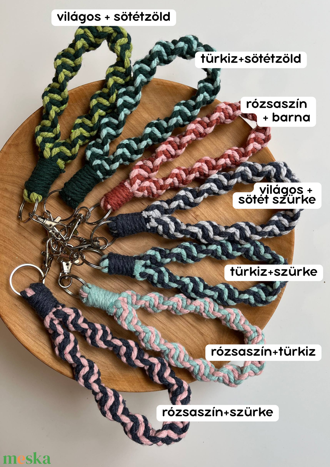 Makramé kulcstartó � 20 cm - táska & tok - kulcstartó & táskadísz - kulcstartó - Meska.hu