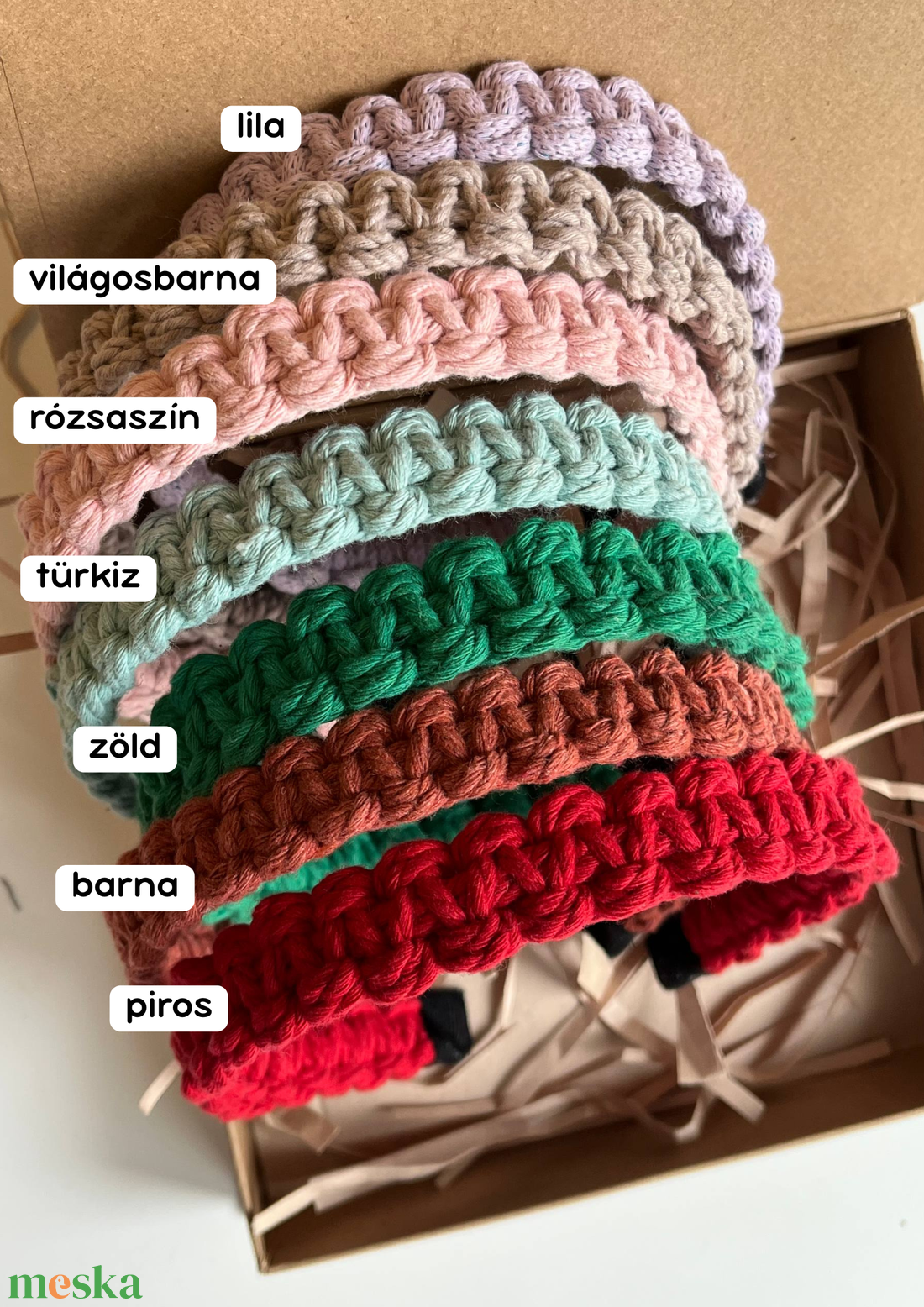 Makrame fejpánt/hajpánt - ruha & divat - hajdísz & hajcsat - hajráf & hajpánt - Meska.hu