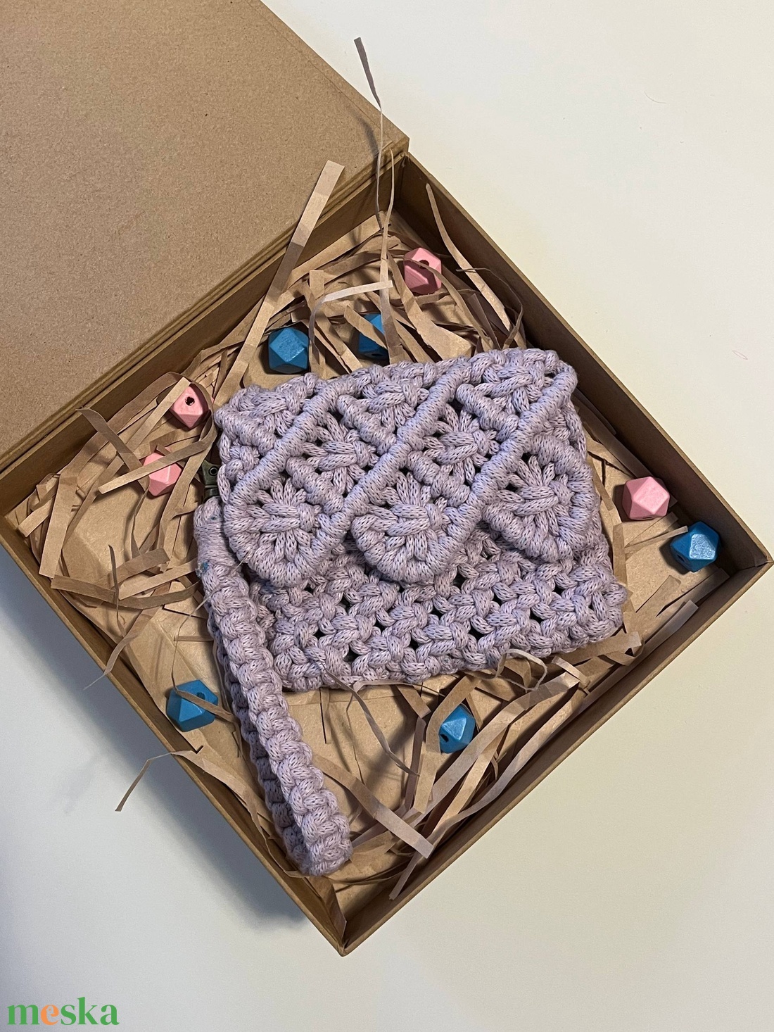 Makramé pénztárca - táska & tok - pénztárca & más tok - pénztárca - női pénztárca - Meska.hu