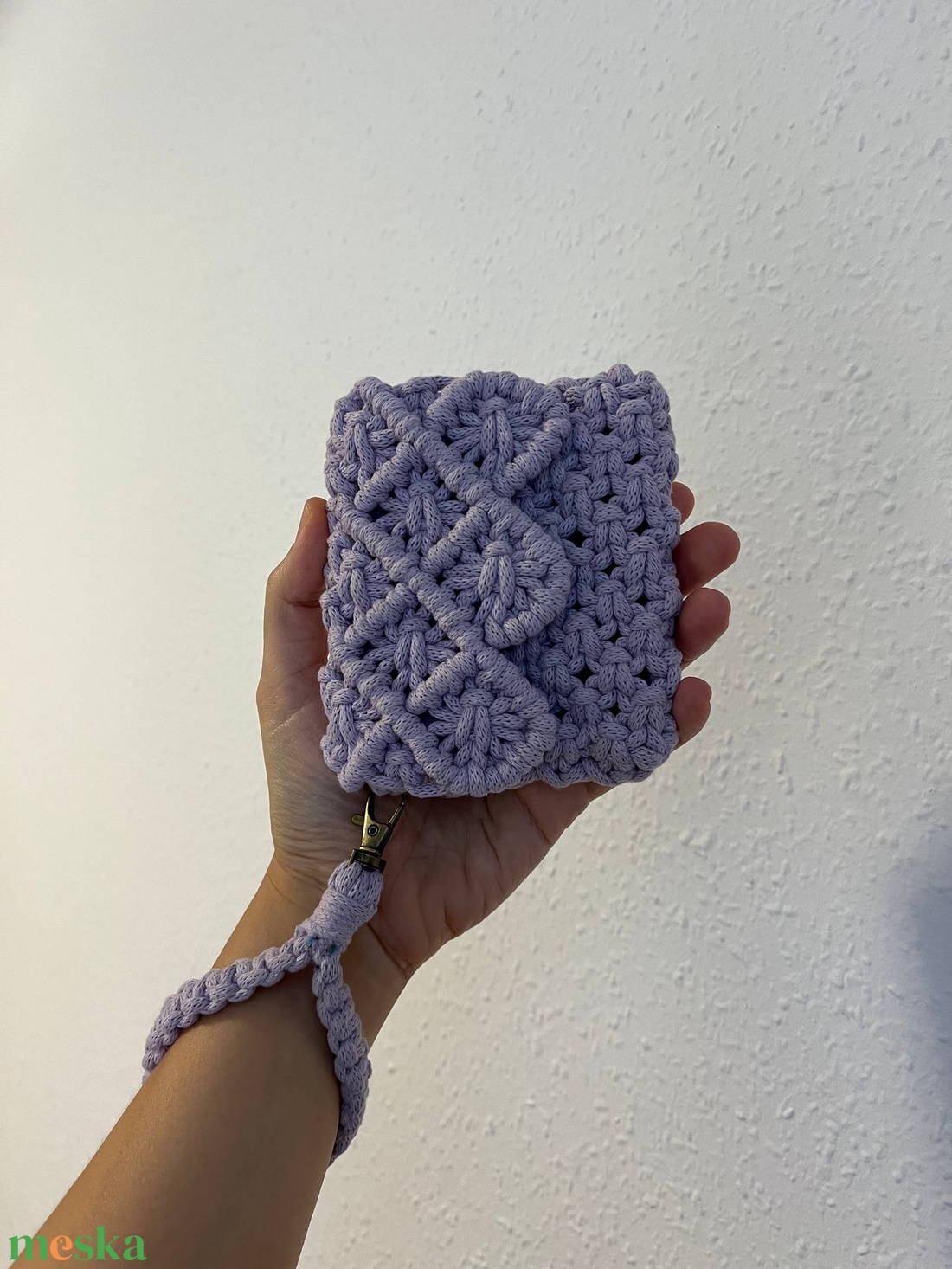 Makramé pénztárca - táska & tok - pénztárca & más tok - pénztárca - női pénztárca - Meska.hu