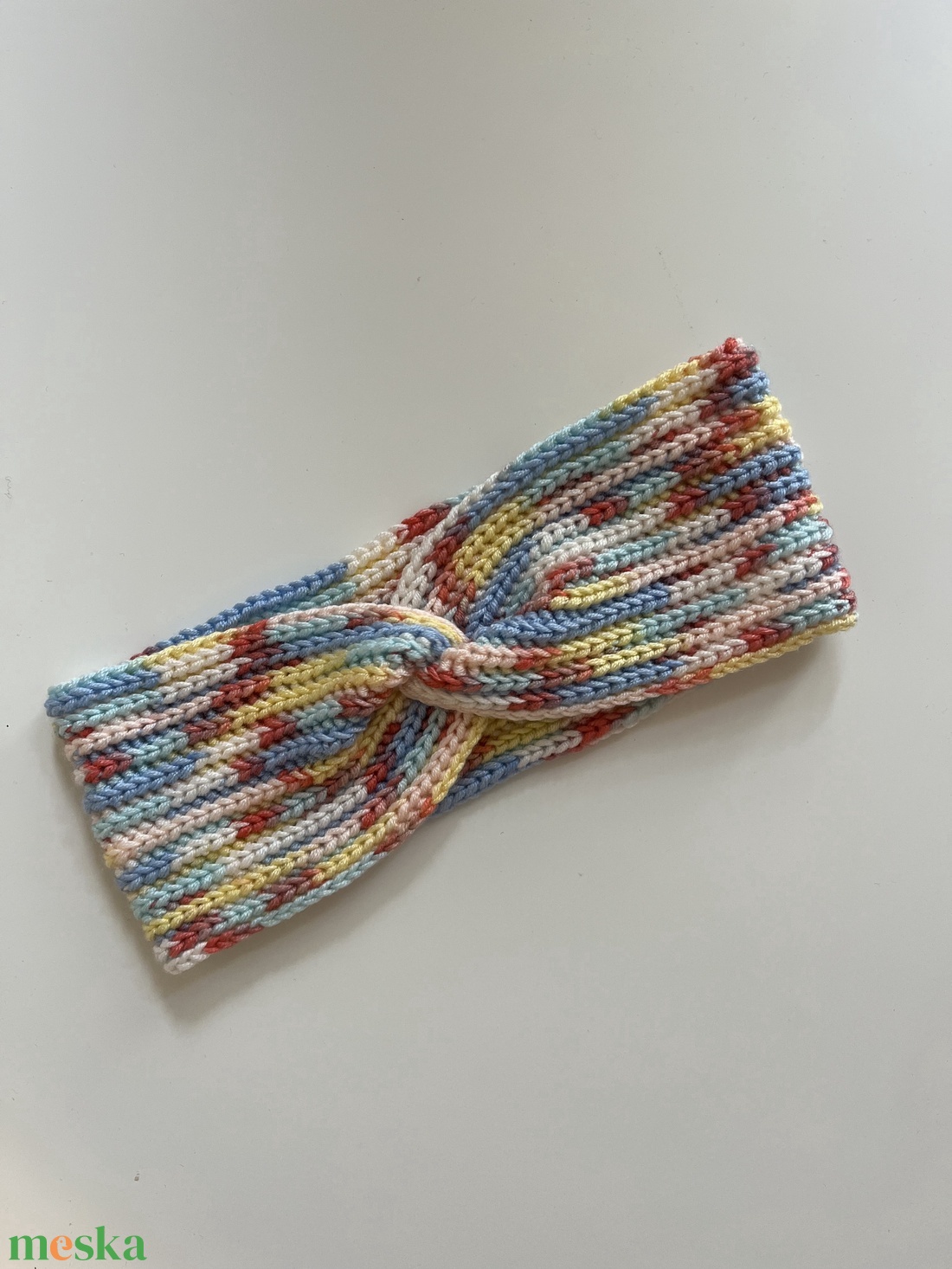 Horgolt hajpánt, 100%-ban színes baby akril - ruha & divat - hajdísz & hajcsat - hajráf & hajpánt - Meska.hu