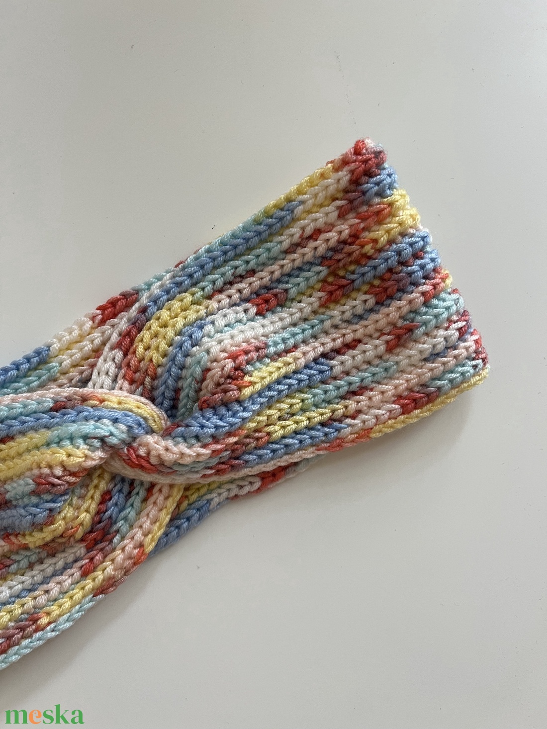 Horgolt hajpánt, 100%-ban színes baby akril - ruha & divat - hajdísz & hajcsat - hajráf & hajpánt - Meska.hu