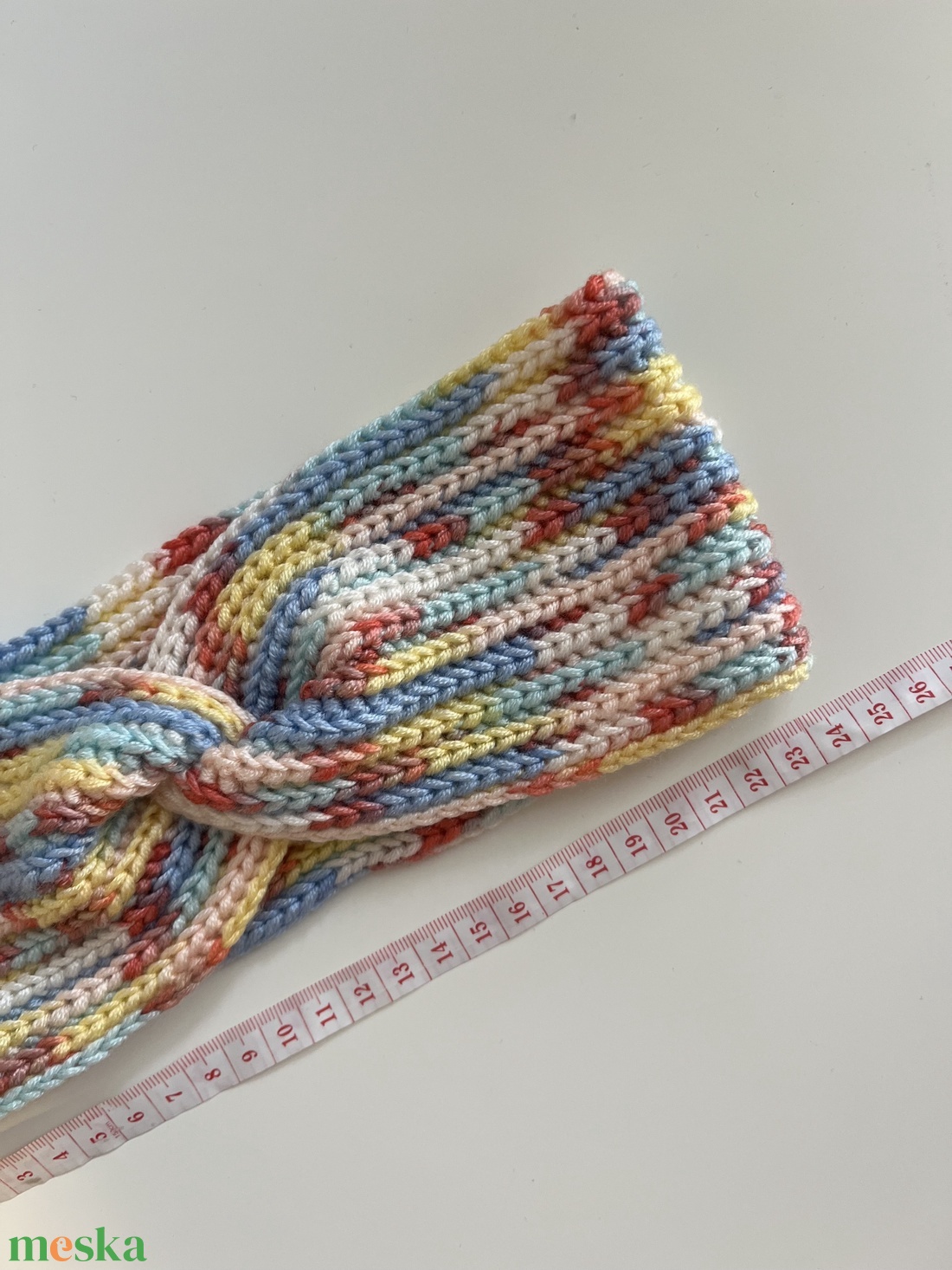 Horgolt hajpánt, 100%-ban színes baby akril - ruha & divat - hajdísz & hajcsat - hajráf & hajpánt - Meska.hu