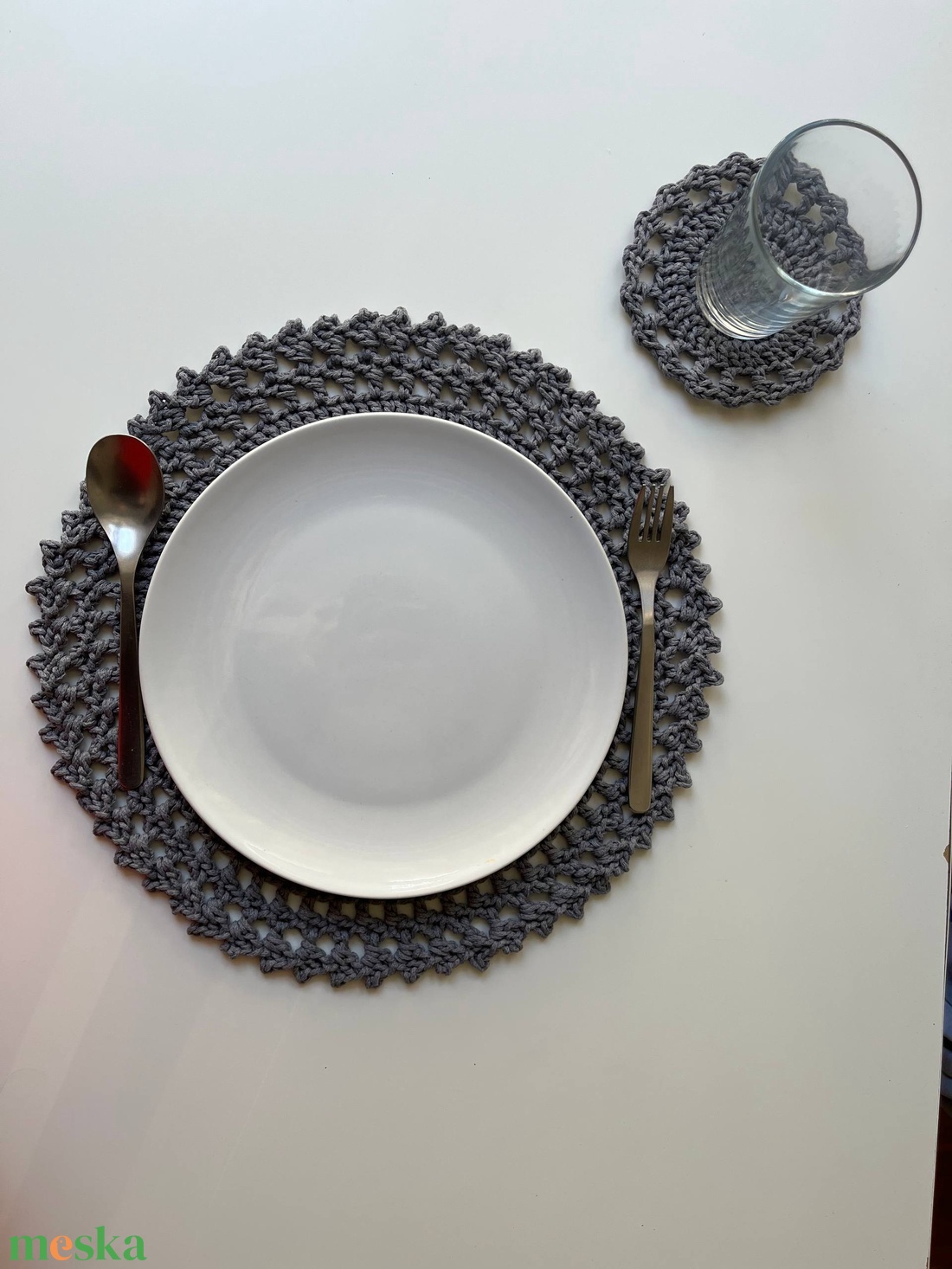 Horgolt poháralátét szett � 80% pamut, 20% poliészter zsinórból - otthon & életmód - konyhafelszerelés, tálalás - tálalás - tányér- és poháralátét - Meska.hu