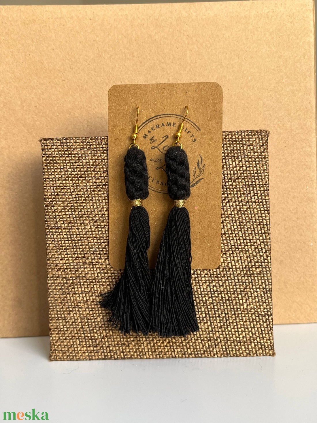 Makramé nyári fülbevaló  � újrahasznosított pamutból - ékszer - fülbevaló - rojtos fülbevaló - Meska.hu