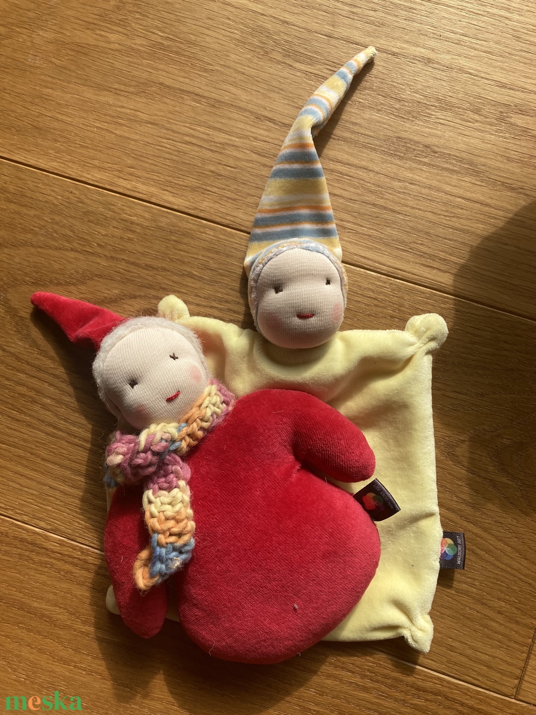 WaldorfART  - Waldorf Szundimanó, Alvómanó, Álommanó, waldorf manó -Csíkossipkás - játék & sport - baba & babaház - baba - Meska.hu