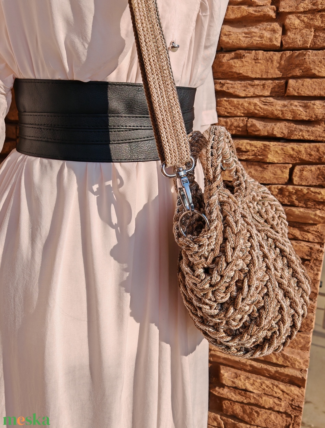  női kosártáska - táska & tok - kézitáska & válltáska - vállon átvethető táska - Meska.hu