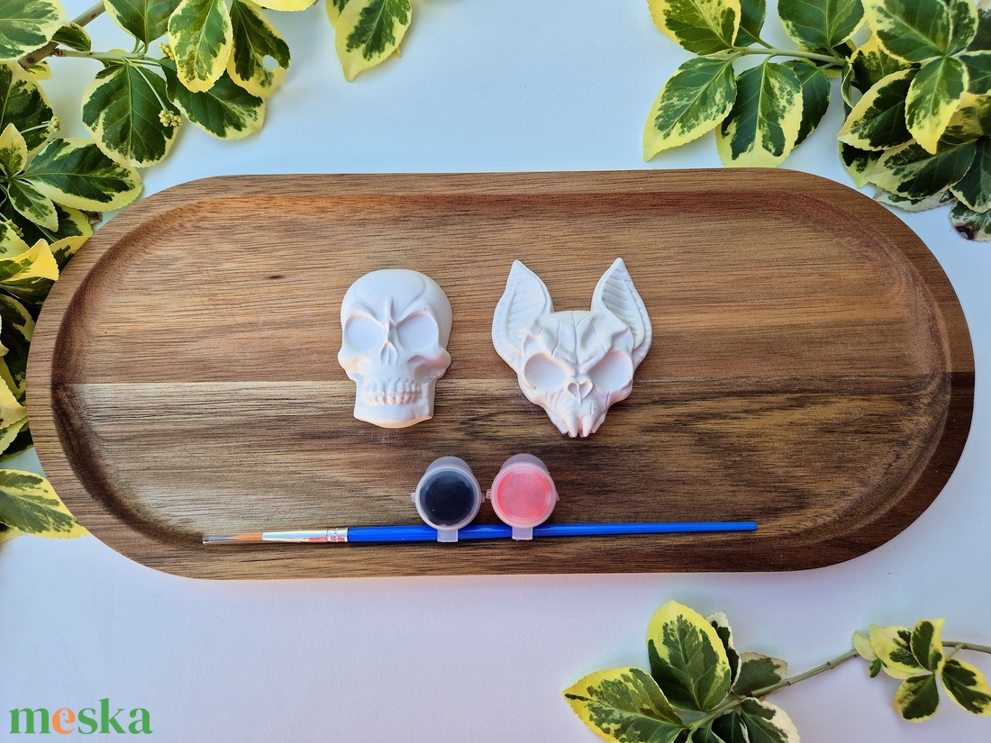 DIY Kreatív festőkészlet Koponya+denevér kisfiús csomag - diy (csináld magad) - egységcsomag - Meska.hu