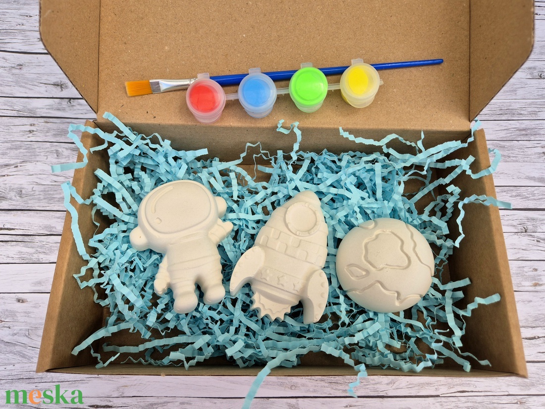 DIY Kreatív gipsz festő készlet Űrutazás gyerekeknek - diy (csináld magad) - egységcsomag - Meska.hu