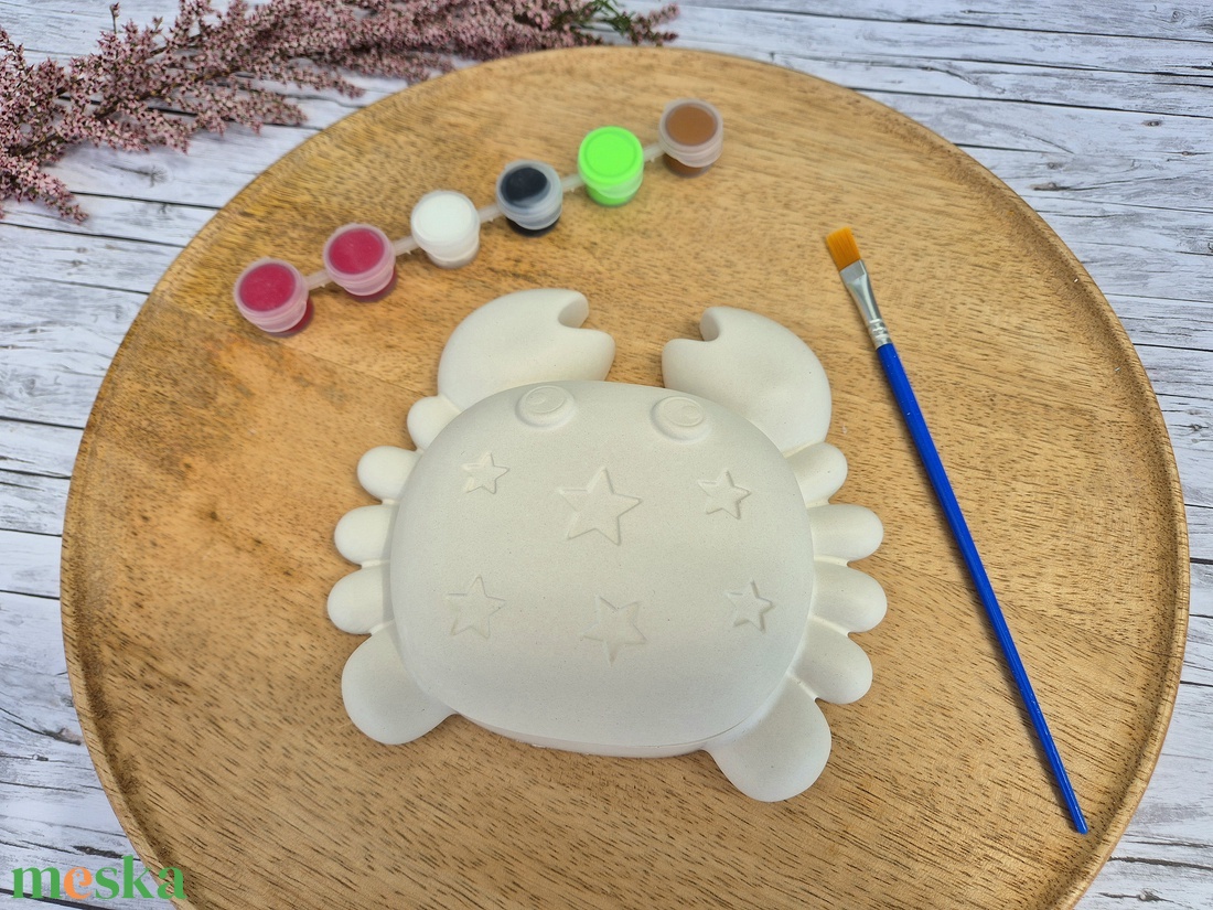 DIY kreatív festhető ékszertartó Rák - diy (csináld magad) - egységcsomag - Meska.hu