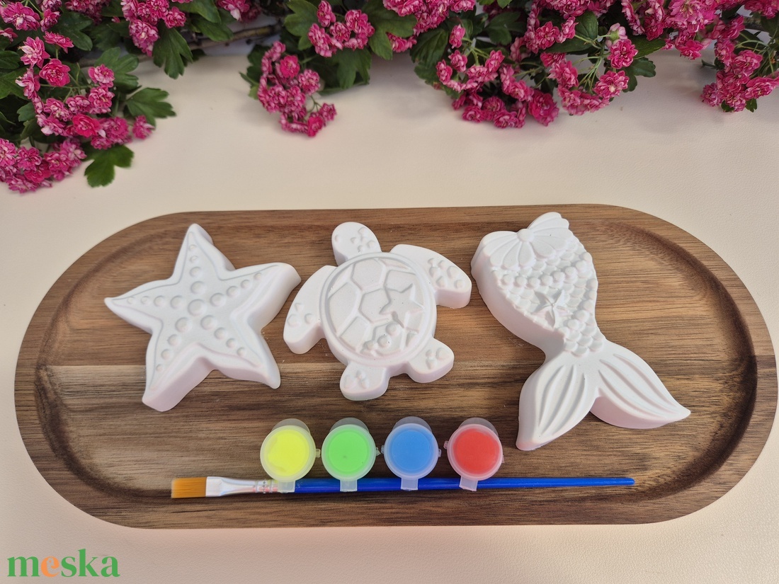 DIY Kreatív festhető gipsz csomag Óceáni lények - diy (csináld magad) - egységcsomag - Meska.hu
