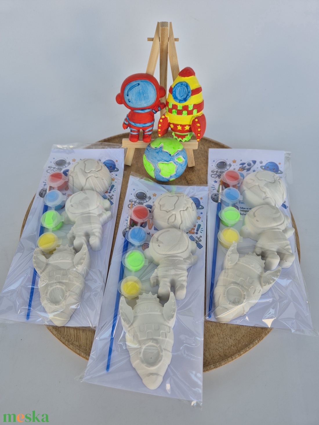 DIY Kreatív gipsz festő készlet Űrutazás gyerekeknek, Kreatív festőszett, Festő készlet, Űr témájú ajándék,Születésnap - diy (csináld magad) - egységcsomag - Meska.hu