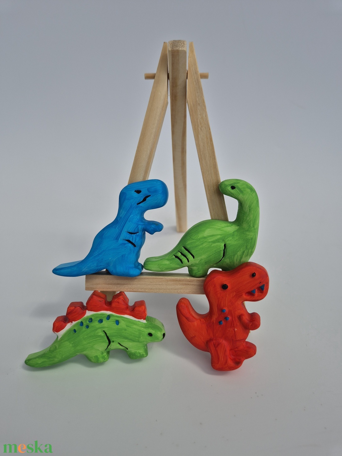 DIY Dinoszaurusz festhető gipszcsomag gyerekeknek, Kreatív festőszett, Dínó rajongóknak, Gyerek alkotás, Kifesthető  - diy (csináld magad) - egységcsomag - Meska.hu