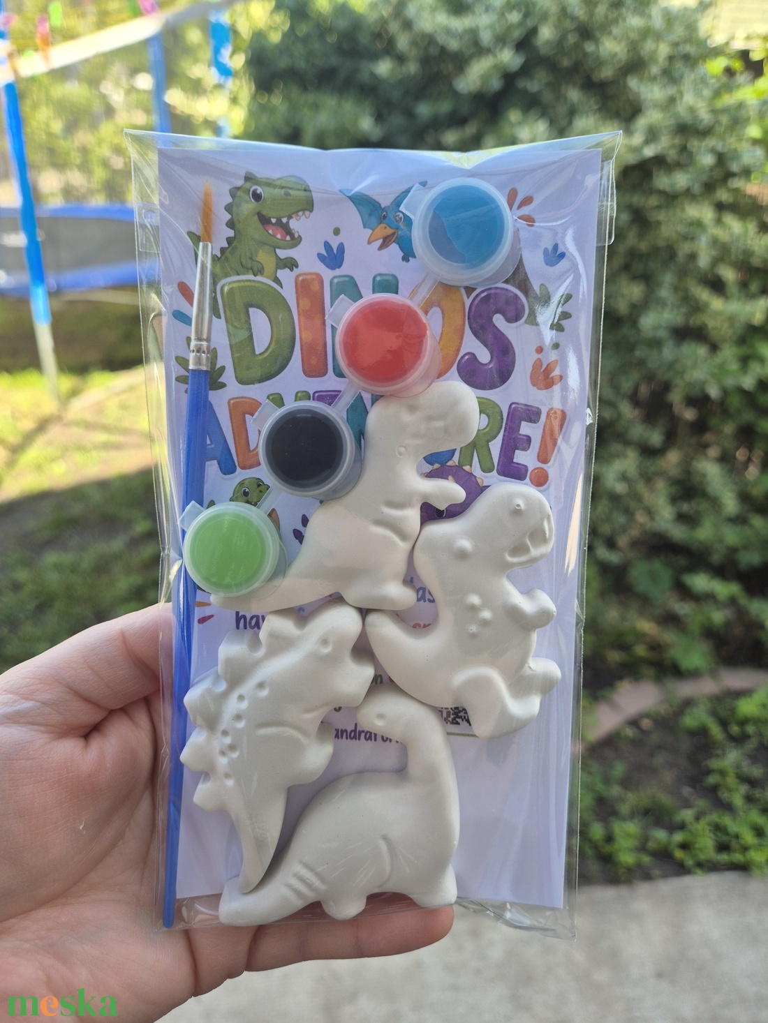 DIY Dinoszaurusz festhető gipszcsomag gyerekeknek, Kreatív festőszett, Dínó rajongóknak, Gyerek alkotás, Kifesthető  - diy (csináld magad) - egységcsomag - Meska.hu