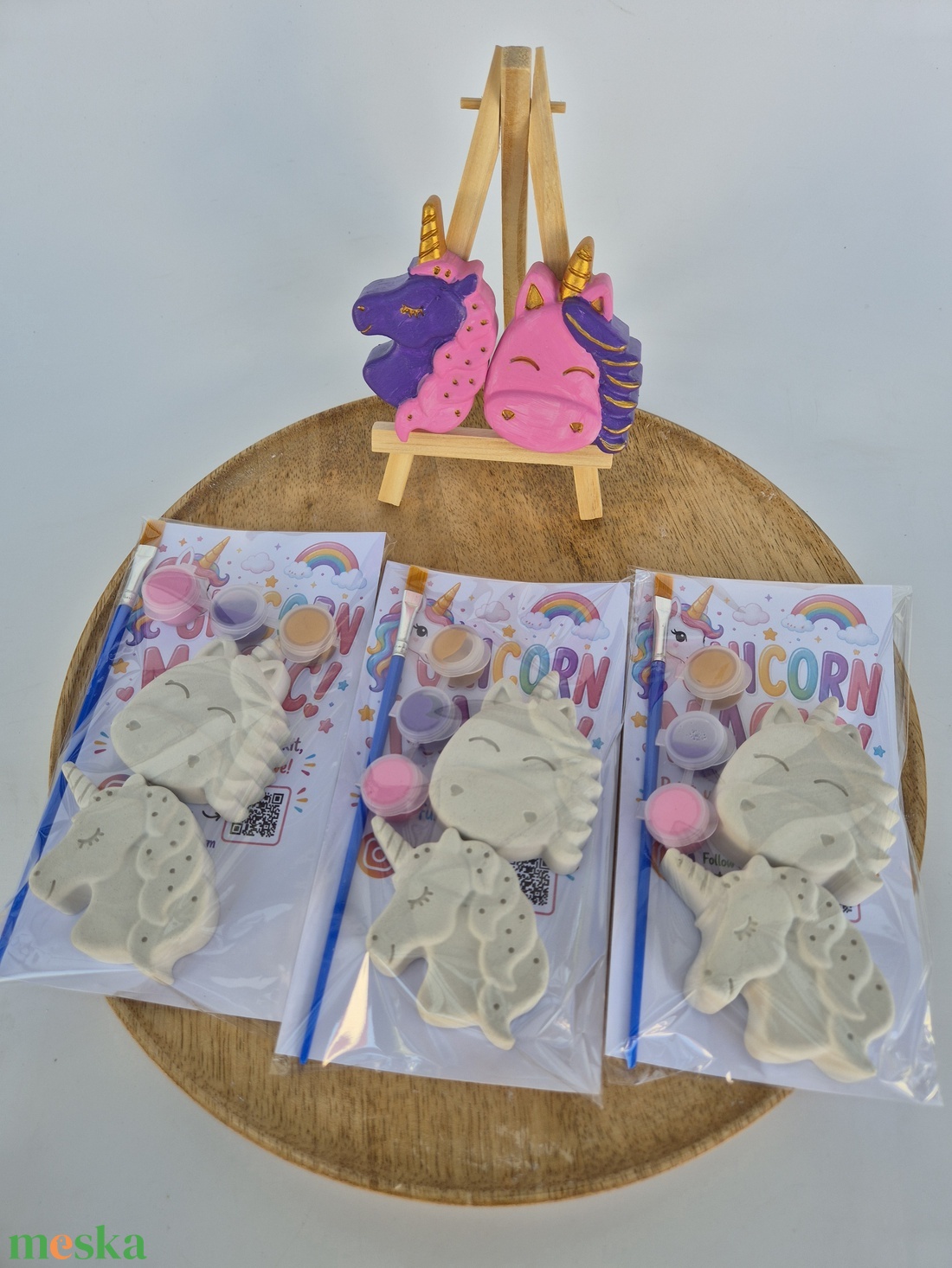 DIY Kreatív festhető gipsz Unikornis csomag gyerekeknek, Születésnapi kreatív foglalkozás, Kézműves játék, Festés - diy (csináld magad) - egységcsomag - Meska.hu