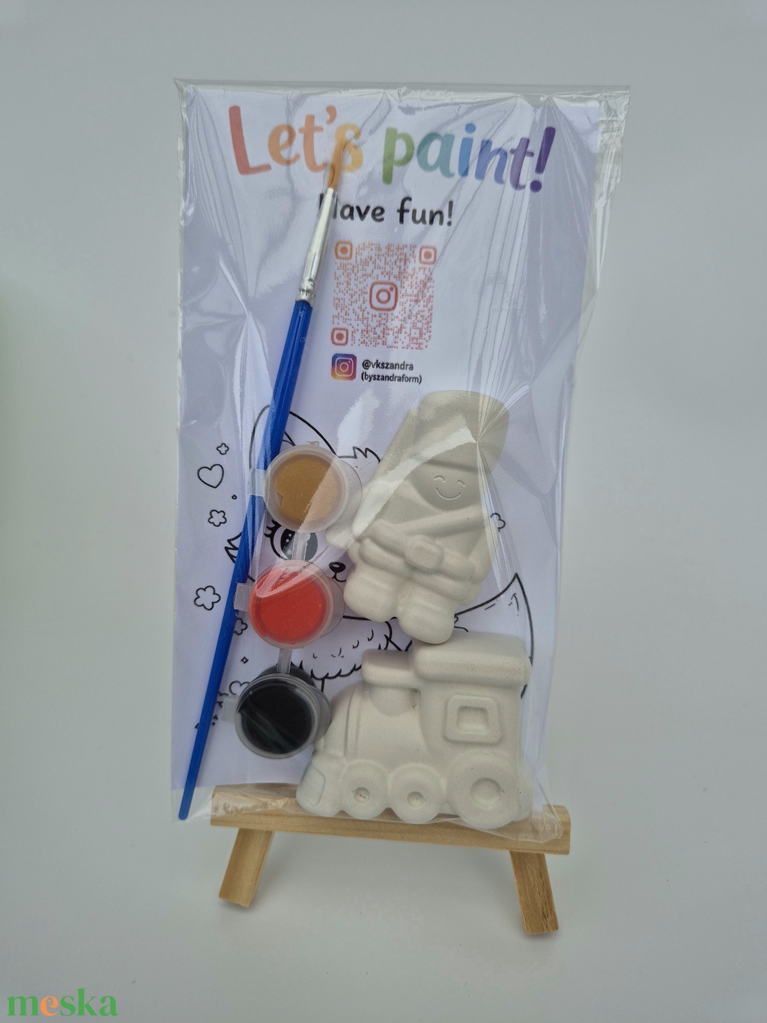 DIY Kreatív festhető gipsz Katona és Vonat csomag gyerekeknek, Születésnapi kreatív foglalkozás, Kézműves játék, Festés - diy (csináld magad) - egységcsomag - Meska.hu