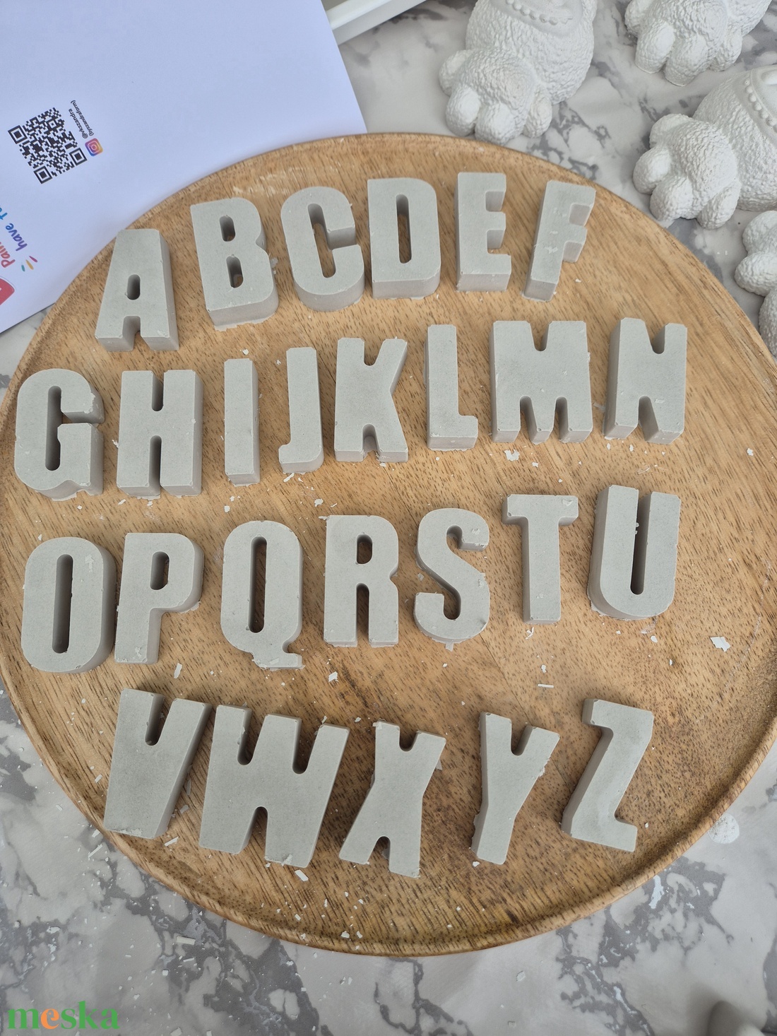 DIY Kreatív festhető gipsz Betű 7-12db csomag gyerekeknek, Személyre szabott dekoráció, Nevek, Kézműves játék, Festés - baba - mama - babaszoba dekoráció - gyerek névtábla - Meska.hu