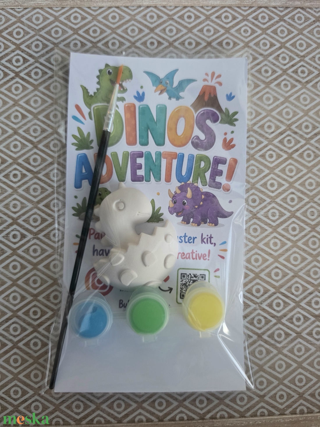 DIY Kreatív festhető gipsz Dinoszaurusz csomag gyerekeknek, Születésnapi kreatív foglalkozás, Kézműves játék, Festés - diy (csináld magad) - egységcsomag - Meska.hu