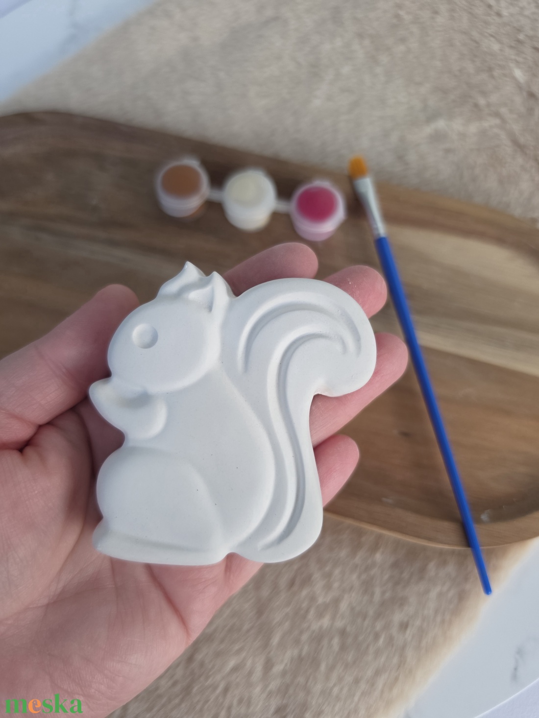 DIY Kreatív festhető gipsz Mókus csomag gyerekeknek, Születésnapi kreatív foglalkozás, Kézműves játék, Festés - diy (csináld magad) - egységcsomag - Meska.hu
