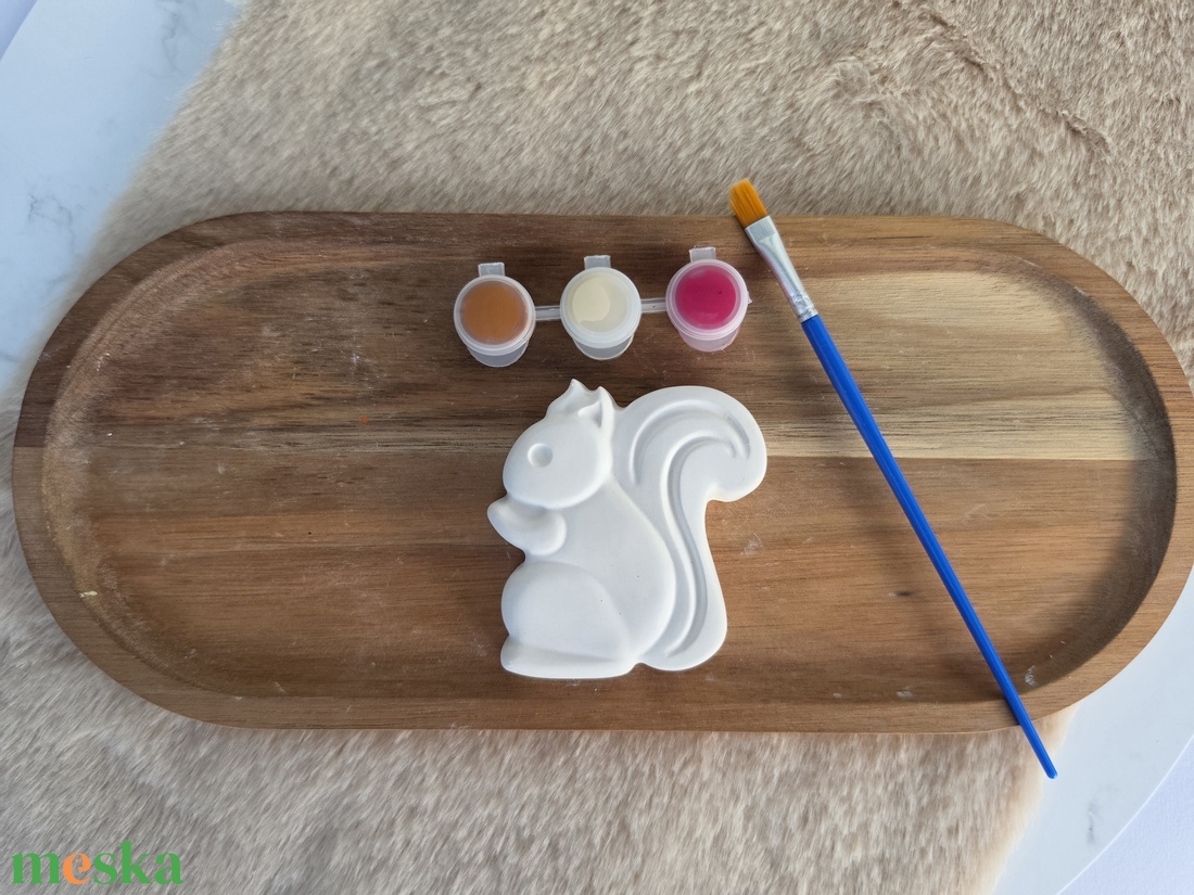 DIY Kreatív festhető gipsz Mókus csomag gyerekeknek, Születésnapi kreatív foglalkozás, Kézműves játék, Festés - diy (csináld magad) - egységcsomag - Meska.hu