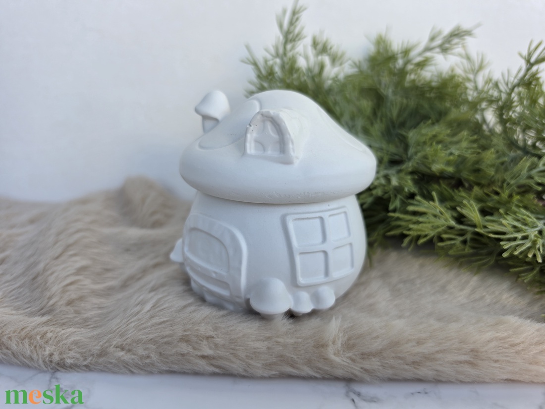 Gomba ház DIY kreatív festhető ékszertartó - Ékszer tartó - Fedeles tároló - dekoráció - Dekoratív - ajándék - ékszer - ékszertartó - ékszertartó tál - Meska.hu