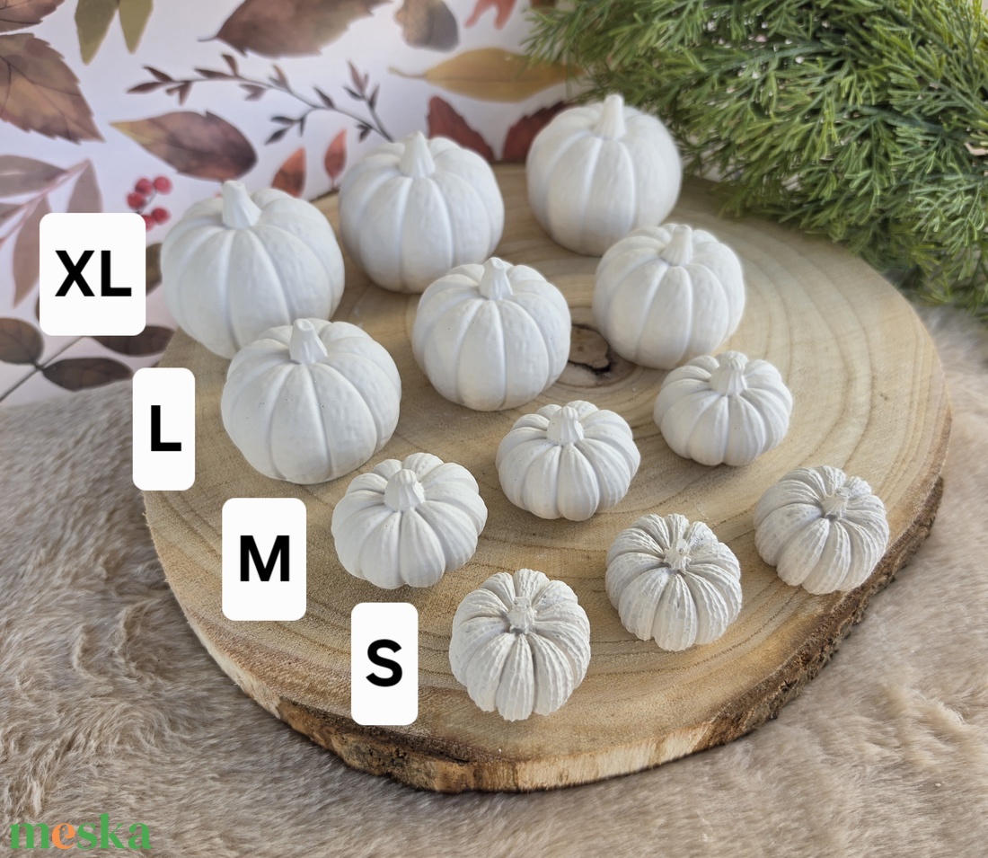 XL-es méretű 3D festhető gipsztök � natúr őszi dekoráció, Halloween dísz, kreatív festhető figura gyerekeknek - otthon & életmód - dekoráció - asztal és polc dekoráció - asztaldísz - Meska.hu