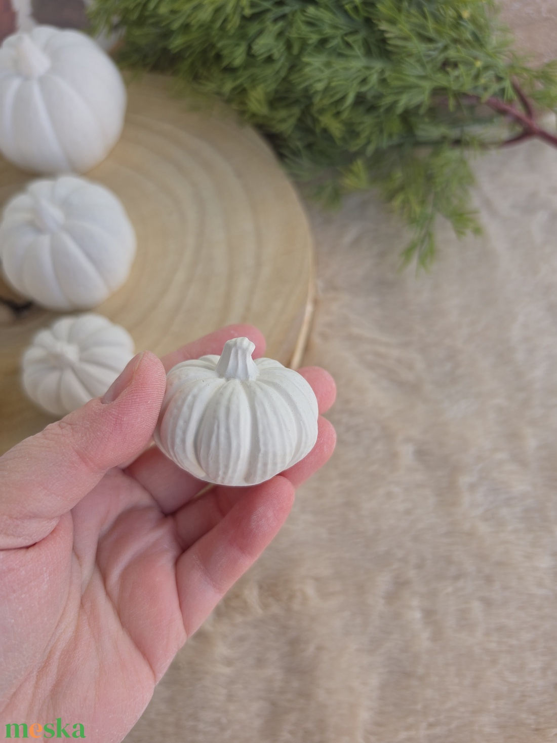 M-es méretű 3D festhető gipsztök � natúr őszi dekoráció, Halloween dísz, kreatív festhető figura gyerekeknek - otthon & életmód - dekoráció - asztal és polc dekoráció - asztaldísz - Meska.hu