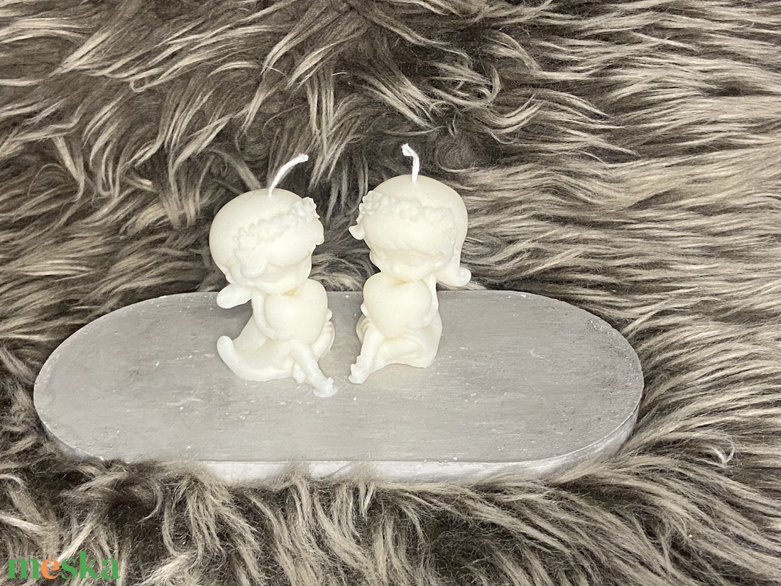 Szivecskés kislány gyertya - kellékek & szerszámok - dekorációs kellékek - dekorációs gyertya - Meska.hu