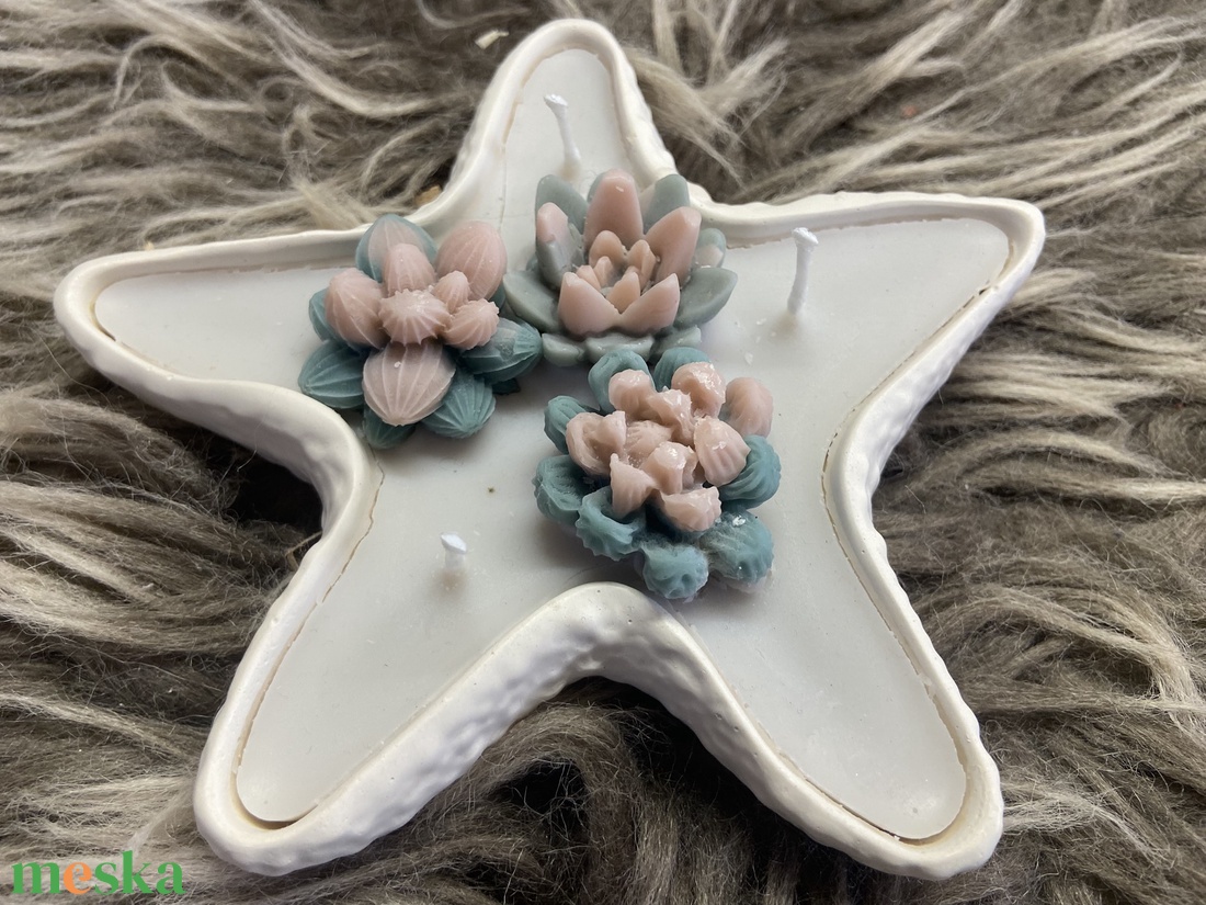 Csillag alakú gyertyatál - otthon & életmód - gyertya, illat, aroma - gyertya - Meska.hu