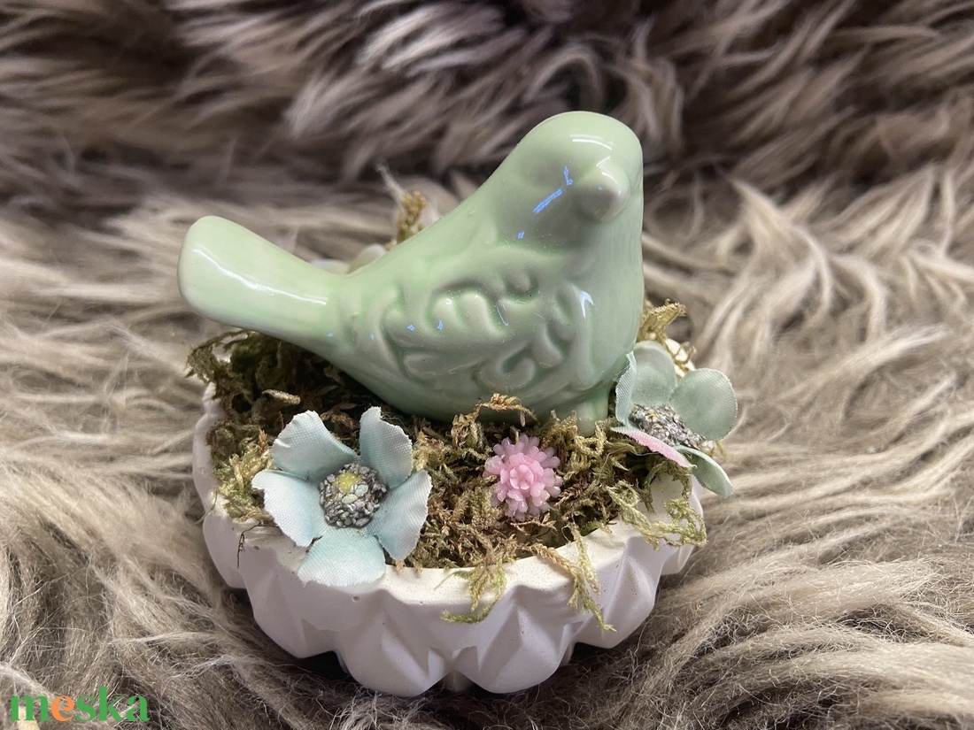 Kisméretű madárkás dísz - otthon & életmód - dekoráció - húsvéti asztaldíszek - Meska.hu