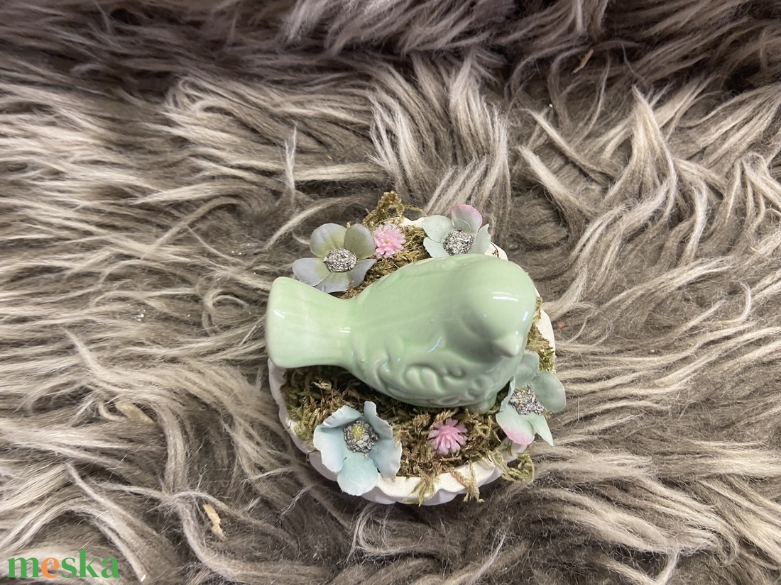 Kisméretű madárkás dísz - otthon & életmód - dekoráció - húsvéti asztaldíszek - Meska.hu