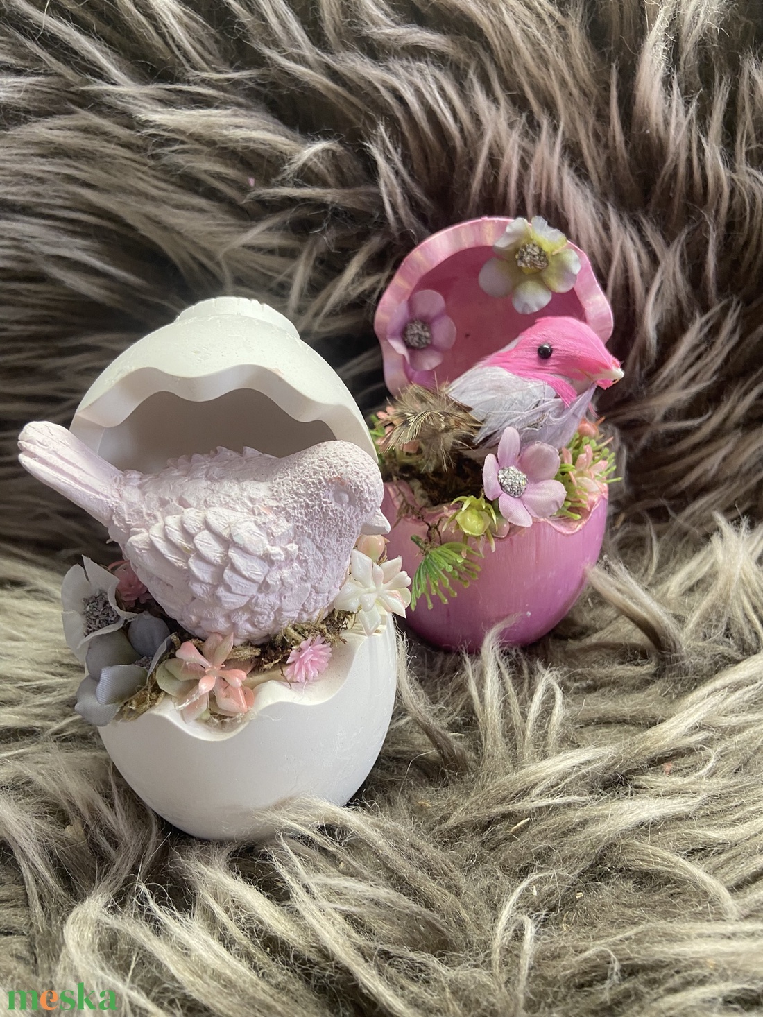 Kisméretű kikelt madárkás dísz - otthon & életmód - dekoráció - húsvéti asztaldíszek - Meska.hu