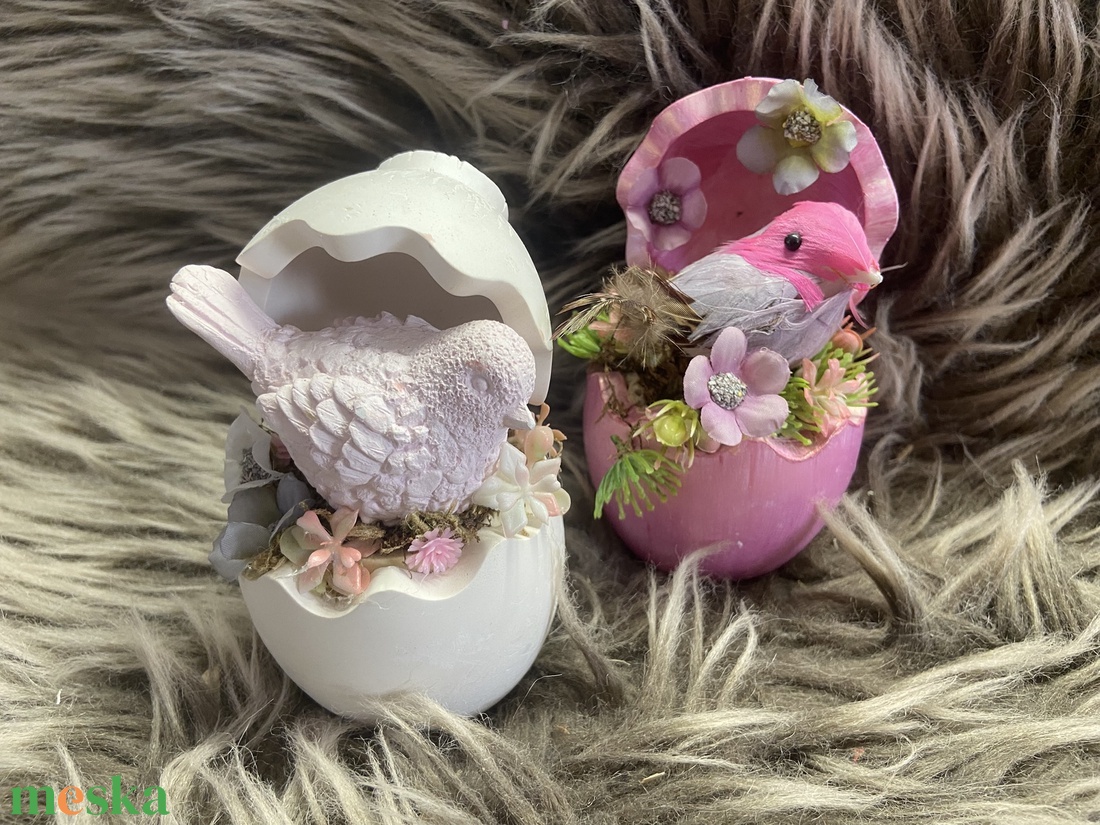Kisméretű kikelt madárkás dísz - otthon & életmód - dekoráció - húsvéti asztaldíszek - Meska.hu