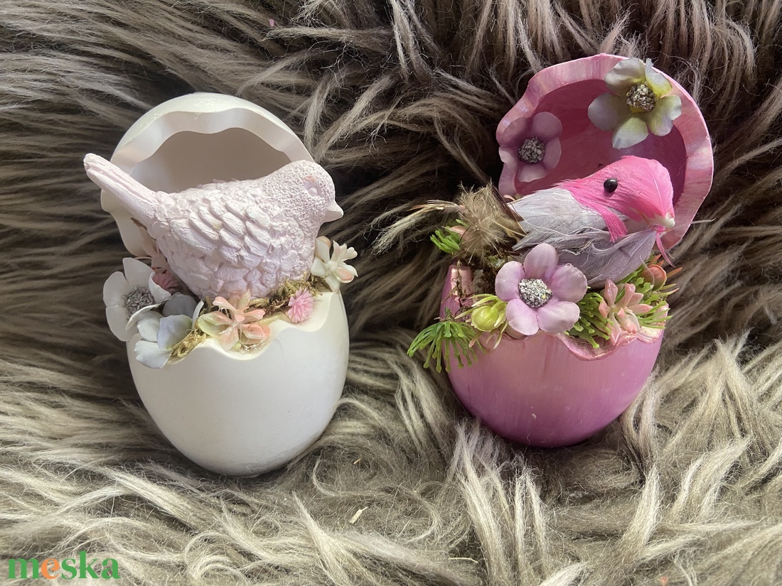 Kisméretű kikelt madárkás dísz - otthon & életmód - dekoráció - húsvéti asztaldíszek - Meska.hu