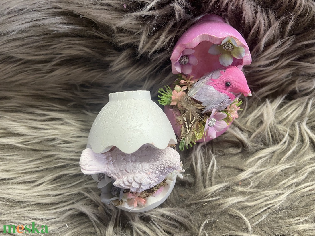 Kisméretű kikelt madárkás dísz - otthon & életmód - dekoráció - húsvéti asztaldíszek - Meska.hu