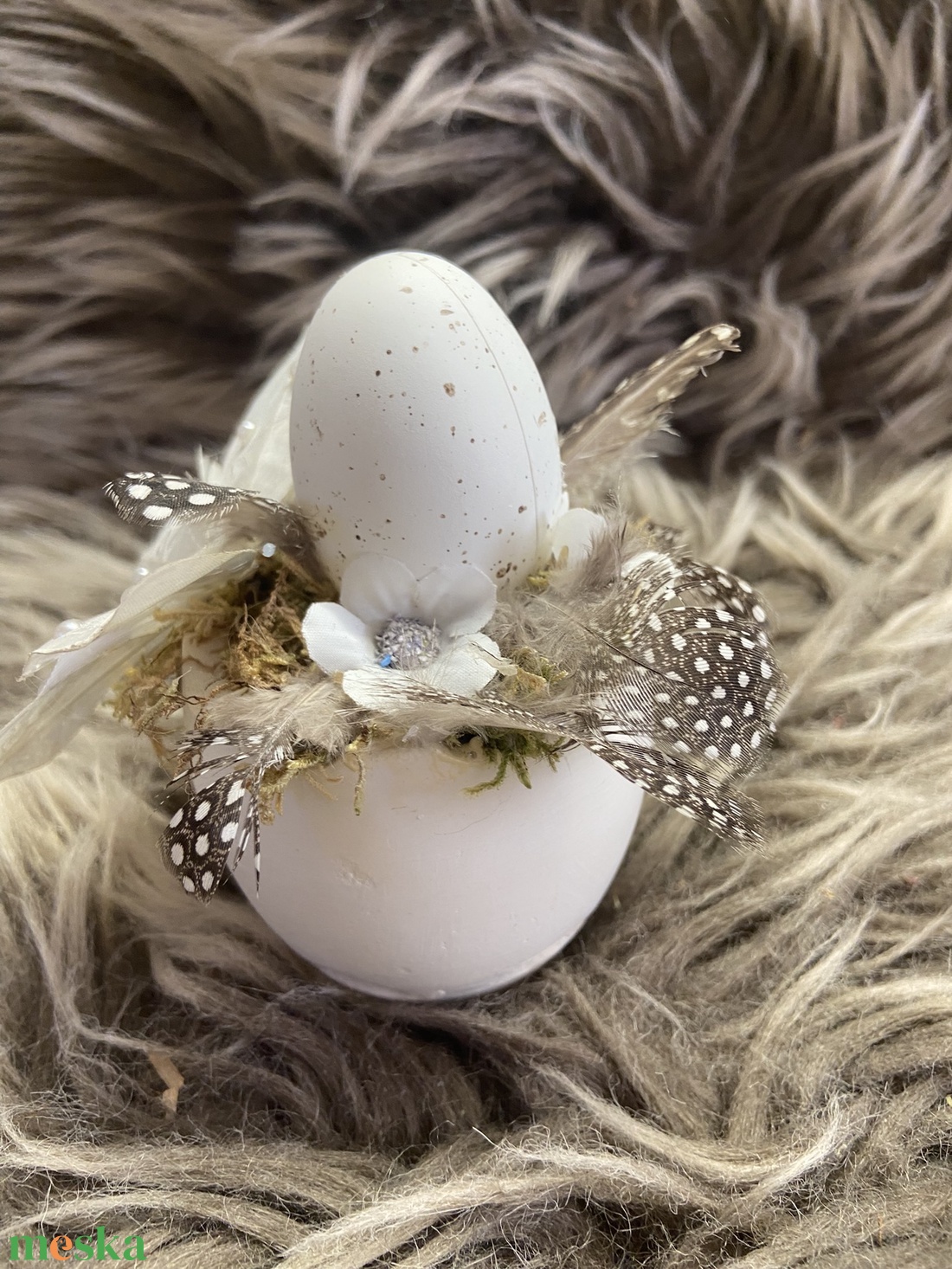 Kisméretű tojásos dísz tojáshéjban - otthon & életmód - dekoráció - húsvéti asztaldíszek - Meska.hu